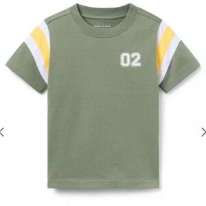 NWT- Janie and Jack Colorblock Sleeve Tee